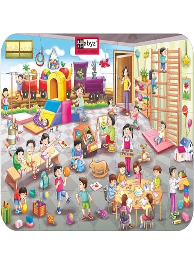 ABYZ Wooden Jigsaw Puzzle - Play School Playset for Fun Educational & Little Explorers, 25-Pieces & Pack of 5 Fun Games with Multicolor | Birthday Gift for (4-6 Years) Age Kids. - Image 2